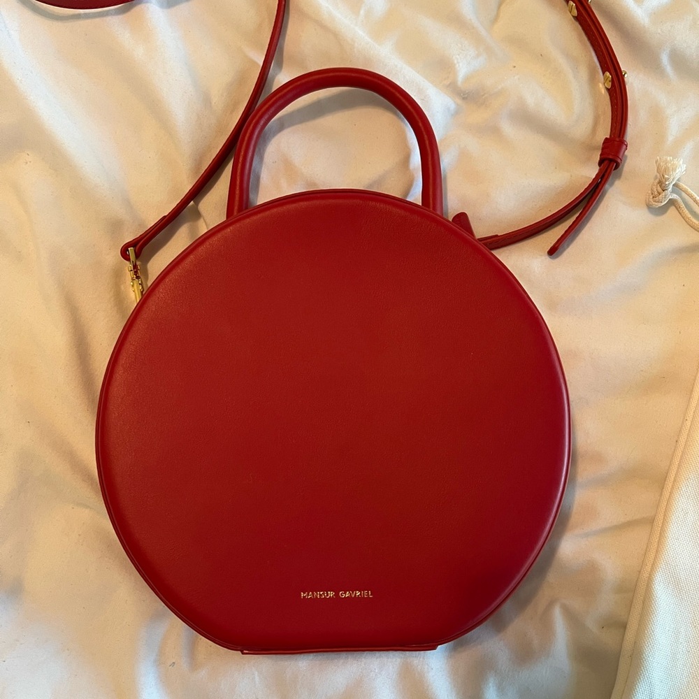 Mansur Gavriel circle bag in red